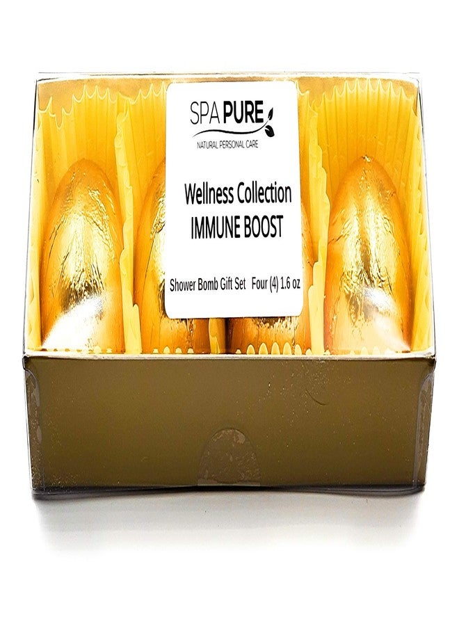 Spa Pure Immune Boost Aromatherapy Shower Steamers Bombs - Shower Bombs with Essential Oils – Unisex Bath Melts - Self Care and Relaxation Shower Steamer - Enjoy Spa at Home - (4 Count) - Image 1